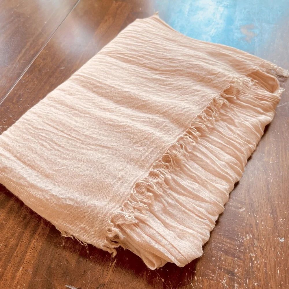 Chic Light Pink Women's Fringe Fashion Scarf Wrap One Size